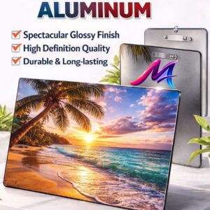 High-Gloss Custom Aluminum Photo Panels (20x30cm) – Mirror Finish, Magnetic Floating Mount